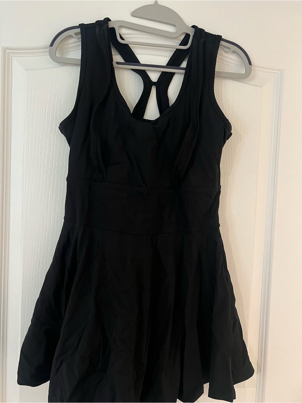 Black Racerback Skater Dress